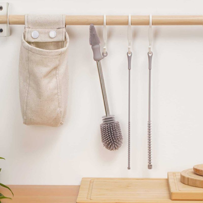 Haakaa Silicone Cleaning Brush Kit Blush ชุดแปรงซิลิโคน mellowforkid