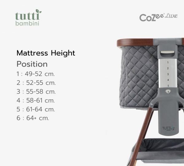 CoZee Luxe Bedside Crib เตียงนอนเด็กสำหรับวางข้างเตียง - Image 7