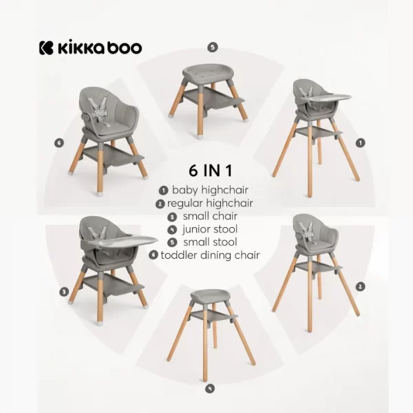 Kikkaboo Woody Highchair 6in1 - Image 4