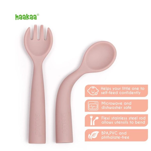 Haakaa Bendy Silicone Cutlery Set ชุดช้อนส้อมซิลิโคน - Image 4