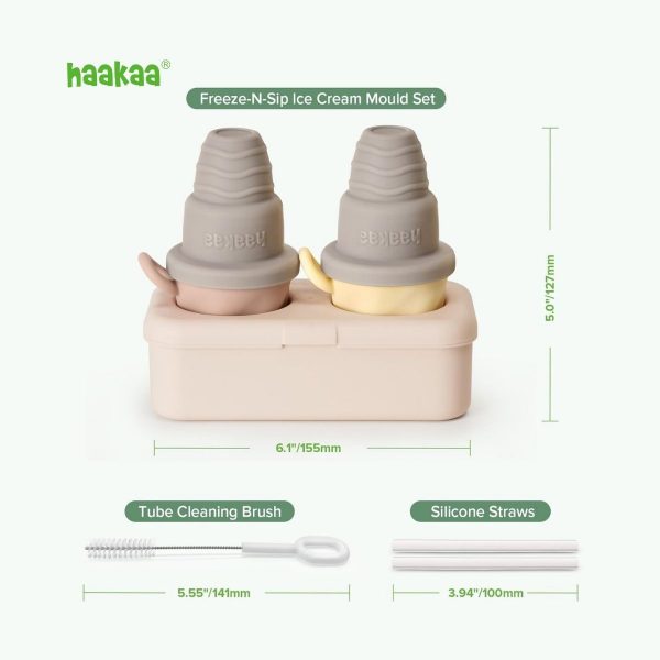 Haakaa Freeze-N-Sip Ice Cream Mould Set พิมพ์ทำไอศกรีมซิลิโคน - Image 6