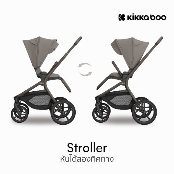 Kikkaboo Goya Platinum 2in1 รถเข็นเด็ก Full-Size พร้อมเปลเด็กพับได้ - Image 4