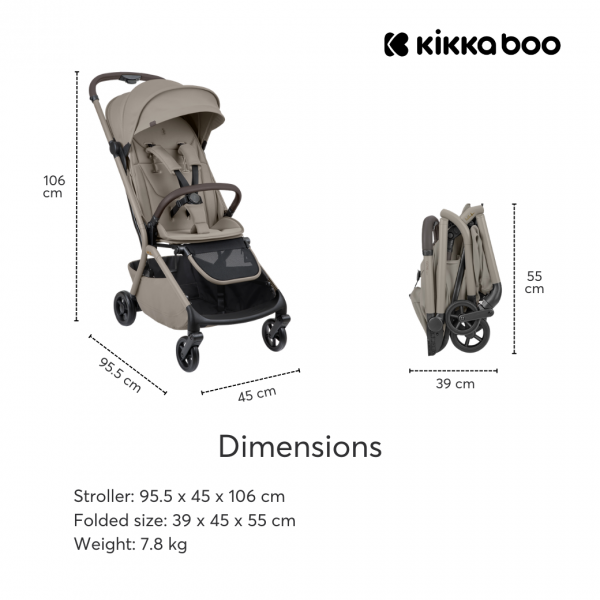 Kikkaboo Goya Cabin รถเข็นเด็ก พับเล็ก ขึ้นเครื่องได้ - Image 11