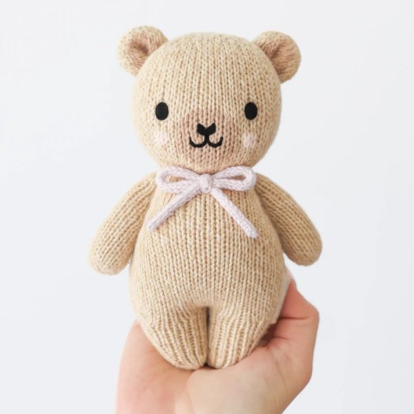 Baby honey bear (Lavender bow) 7 inch - Image 2