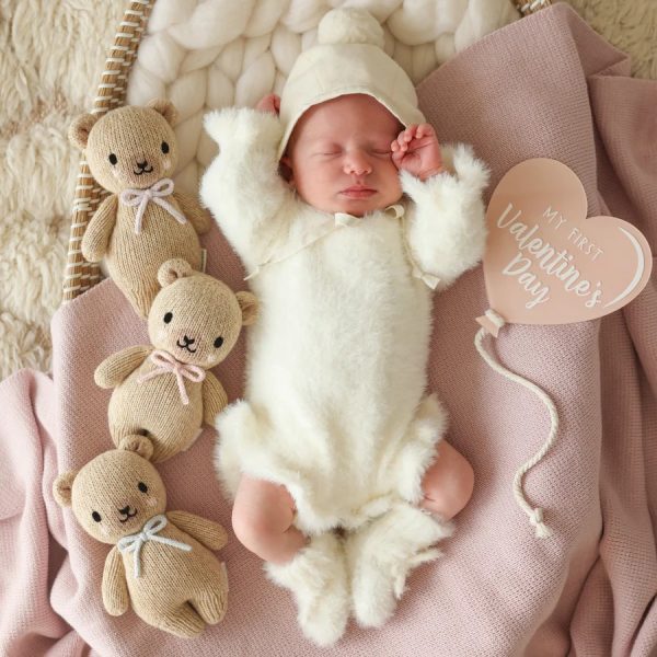 Baby honey bear (Lavender bow) 7 inch - Image 5
