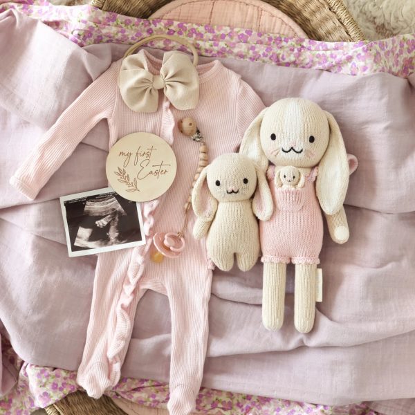 Little Briar the bunny (peony pink) 13 inch - Image 6