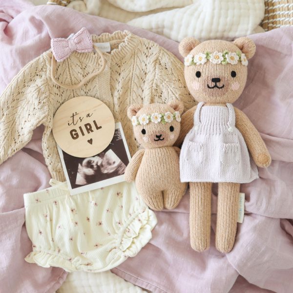 Baby honey bear (flower crown) 7 inch - Image 3