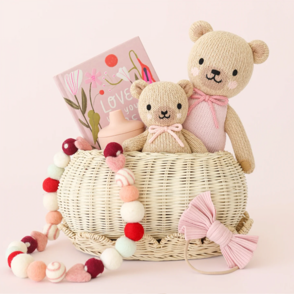 Baby honey bear (blush bow) 7 inch - Image 5