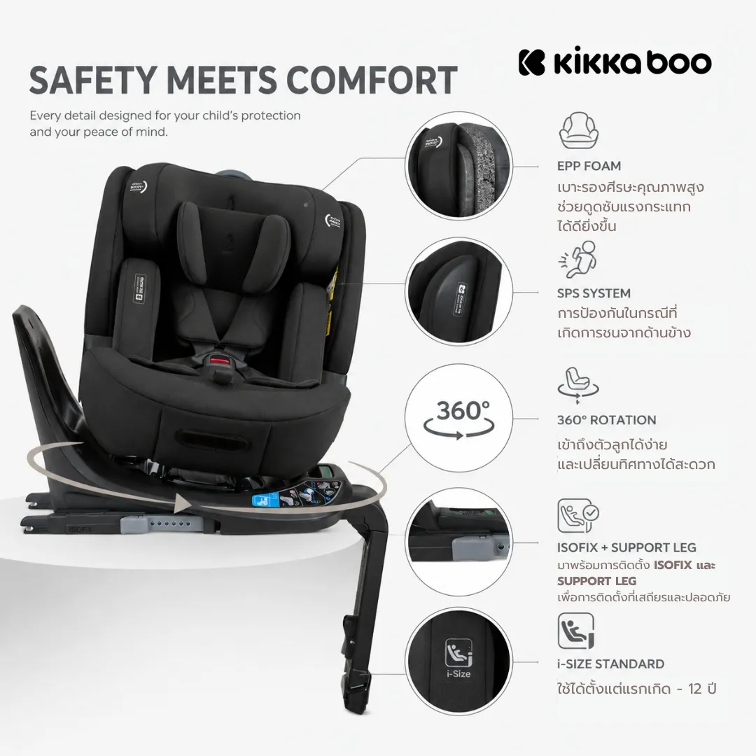 Kikkaboo คาร์ซีท i-Bond - 5