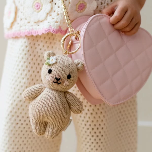 Honey Bear with Flower Bag Charm - Image 3